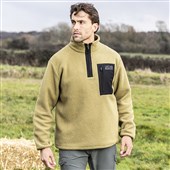 JCB Quarter Zip Borg Fleece 320g