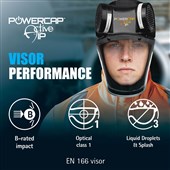 JSP Powercap Active IP Powered Respirator TH1P Dust Protection CAE602-941-100 Impact Visor