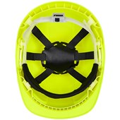 Portwest PH55 Endurance Safety Helmet with Deluxe Chin Strap - Vented Slip Ratchet Short Peak