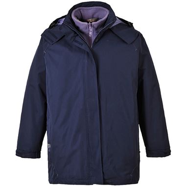 Portwest S571 Elgin Navy 3-in-1 Ladies Waterproof Jacket 