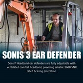 JSP Sonis 3 Ear Defenders AEB040-0A1-A00 - SNR 37dB