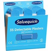 Cederroth Salvequick Plaster Refill Pack (Blue Dectectable - 6 x 35 Plasters)