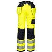 Portwest T501 PW3 Yellow Polycotton Hi Vis Holster Work Trousers