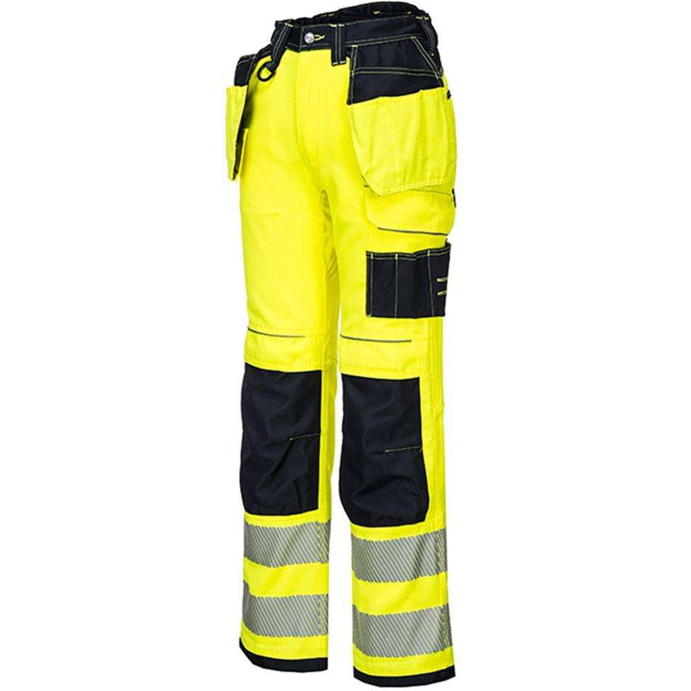 Portwest T501 PW3 Yellow Hi Vis Holster Trousers | Safetec Direct