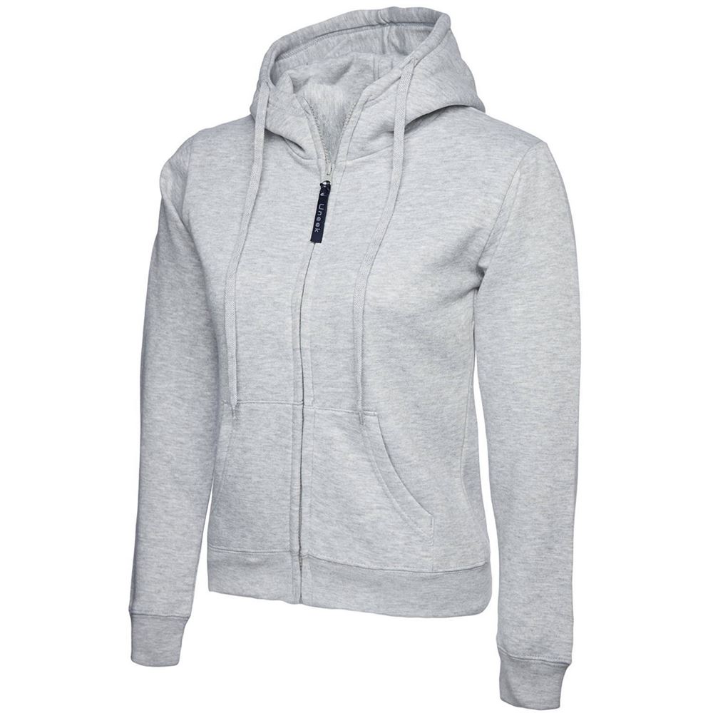 Uneek UC505 Ladies Full Zip Hooded Sweatshirt | Safetec Direct