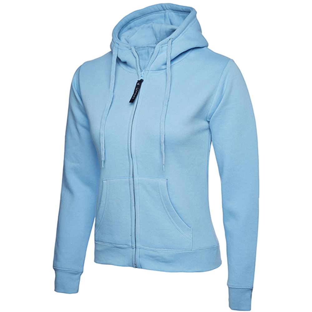 Uneek UC505 Ladies Full Zip Hooded Sweatshirt | Safetec Direct