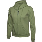 Uneek UC505 Ladies Classic Full Zip Hooded Sweatshirt 300g