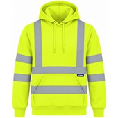 Uneek UC814Y Yellow Hi Vis Hooded Sweatshirt