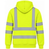 Uneek UC814Y Yellow Hi Vis Hooded Sweatshirt